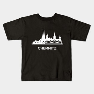 Chemnitz City Skyline, white Kids T-Shirt